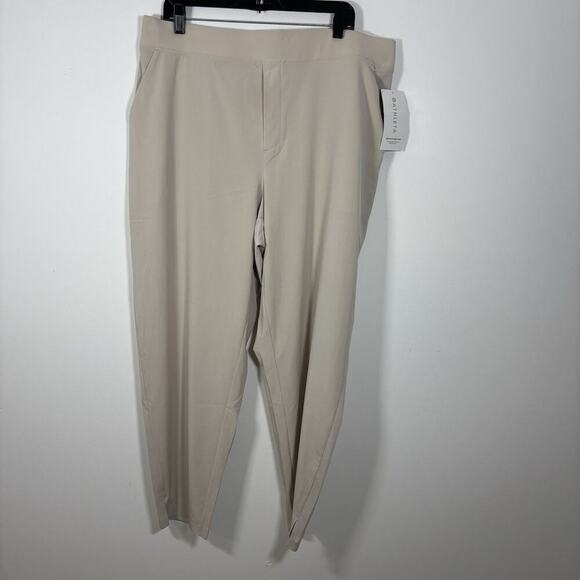 Athleta Brooklyn Ankle Jogger Pants Women 18 Light Khaki Tan Athleisure City NWT - Picture 2 of 10
